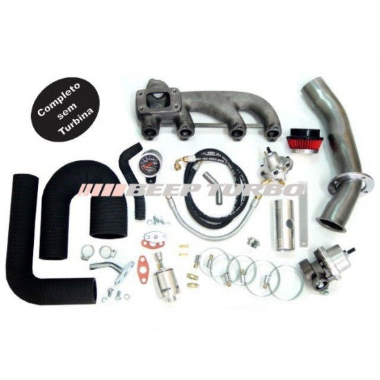 Kit turbo VW AP MI 1.6 / 1.8 / 2.0 c/ Ar e Direção sem turbina